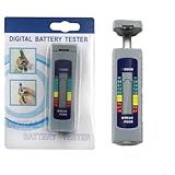 Honseadek Digitaler Batterietester für AAA AA und Knopfzellen mit LCD-Display, Tricolor Bar Graph Kapazitätsprüfung Diagnosegerät für Alkaline wiederaufladbare Zink-Kohle-Batterien