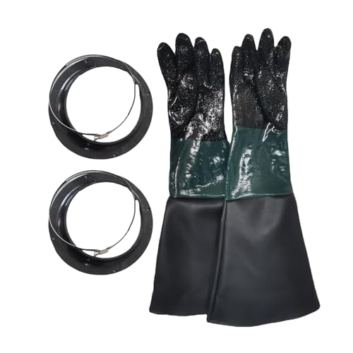 Gants de sablage avec support étanche et manchettes longues de manutention