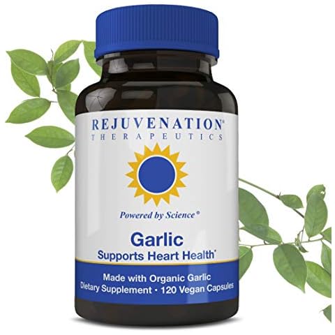 Rejuvenation Therapeutics Pure Organic Garlic – Heart Health & Immune System Support (120 Vegan Capsules) Cover
