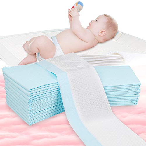OBloved Changing Pad Cover,20 Pack Changing Table Pad,Waterproof Baby Changing Pad, Leak-Proof Breathable Diaper Changing Pad Underpads,18 Inches X 13 Inches (Blue)