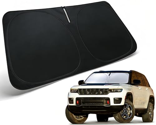 Image of Windshield Sun Shade for 2021-2026 Jeep Grand Cherokee & L Shield | Car Accessories Front Window Sun Visor & Heat Shield, 240T Sunshade Protection Blocks UV Rays Keep Your Car Cooler