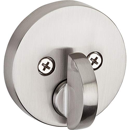 Kwikset Satin Nickel 92580-002 258 Uptown Low Profile Slim Round Modern Contemporary Single Cylinder Deadbolt Door Lock Featuring Smartkey Security, None #TOP2