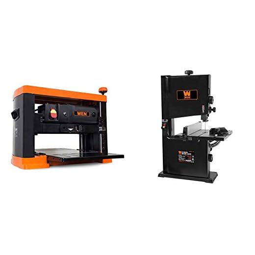 WEN 6552T 13 in. 15 Amp 3-Blade Benchtop Corded Thickness Planer & 3959 2.5-Amp 9-Inch Benchtop Band Saw