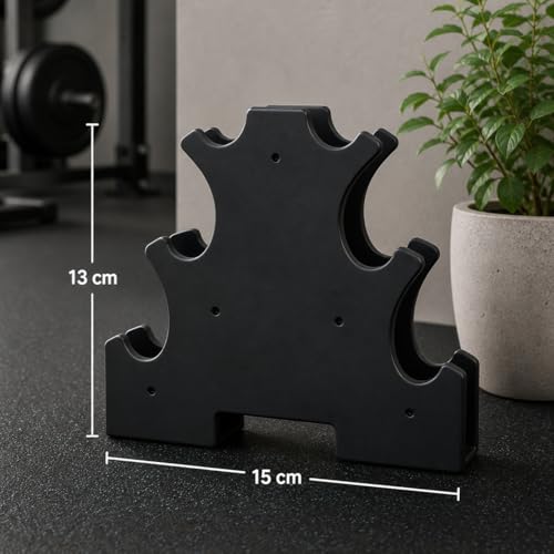Image of KAKSS Cast Iron Neoprene Coated Dumbbell With Stand (19Kg(2.5kg+3kg+4kg N Pair))