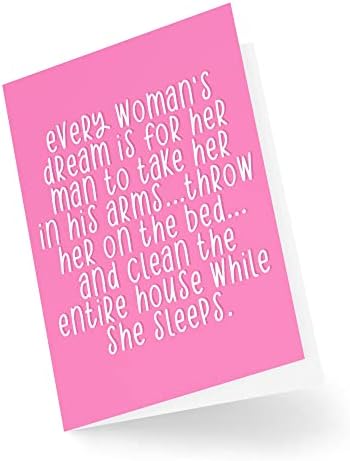 Funny Novelty Greeting Cards | Every Women's Dream Is | Birthday Wife Husband Girlfriend Boyfriend Banter Funny Joke | CBH1311