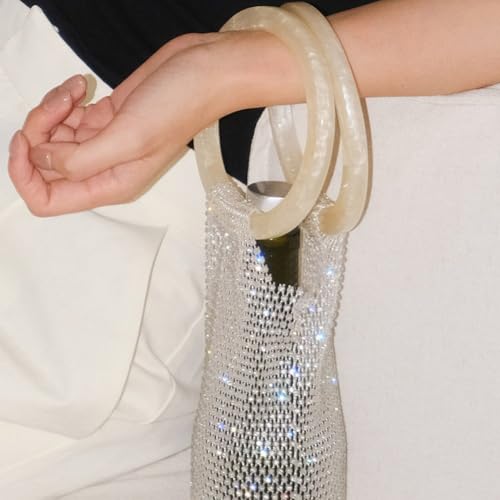 Bolsas de transporte reutilizables con diamantes, ideales para cenas y fiestas 3