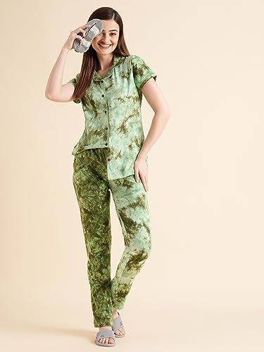 Image of Sweet Dreams OCW-3054 Bossa NOVA Green Pyjama Set