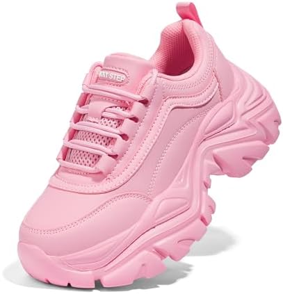 LUCKY STEP Chunky Turnschuhe für Damen, modische Plateau-Lässige Schuhe, Bequeme Keilabsatz Sneaker