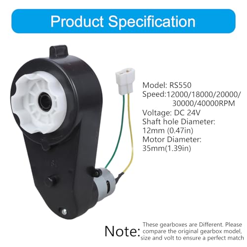 Moteur RS550 24V et boîte de vitesses protégeant les voitures de construction - 6