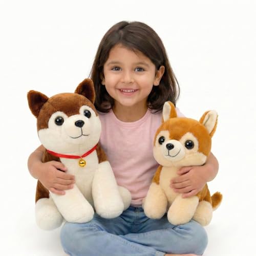 Image of Tabitha Stuffed Toys-Ultra Soft Plush Toy for Kids | Birthday Gifts for Kids and Girls | (Combo of 2 Toys 35 Cm Brown Dog & 25 Cm Sandal Cat)