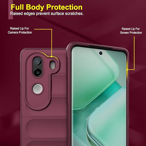 Image of amazon basics Back Case Cover for Vivo V40e 5G (Silicone Magic-Plum)