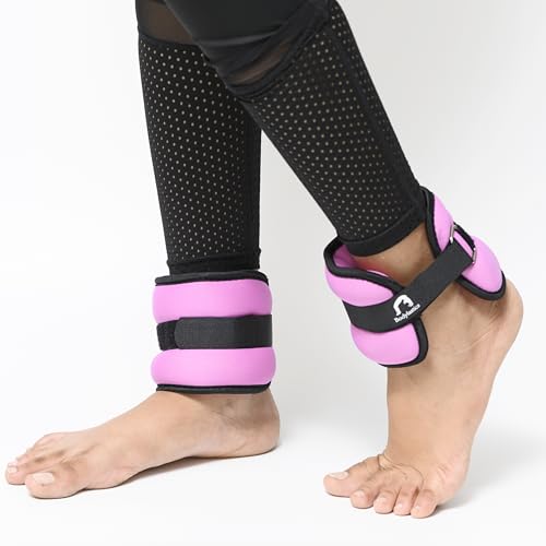 Image of Bodylastics Ankle & Wrist Weights Pair for Legs & Arms, Neoprene Adjustable Strap for Men & Women, Soft & Durable for Fitness, Walking, Jogging, Aerobics, Gym & Strength Training