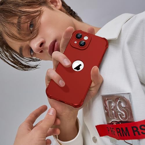 Image of ORETECH 3 in 1 for iPhone 15 Plus Case with 2 x Screen Protector,Red