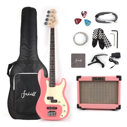 Fojill 4-String Electric Bass Guitar Starter Kit