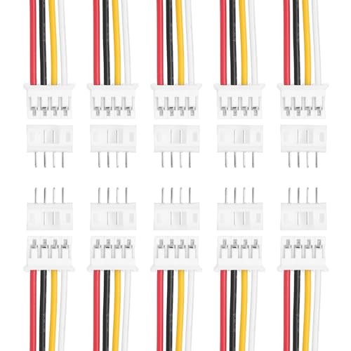 Conector macho PH 2.0mm 4 pines con cable 200mm pack 10 miniatura 1