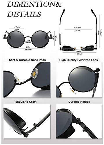 HatPanda Round Steampunk Sunglasses Retro Sunglasses For Men And Women steampunk buy now online HatPanda Round Steampunk Sunglasses Retro Sunglasses For Men And Women steampunk buy now online