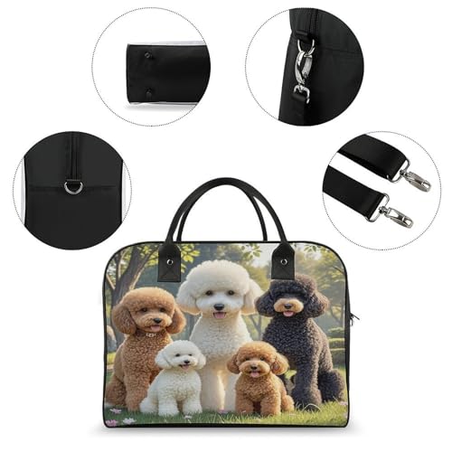 Maletín para portátil con diseño de perros Poodles miniatura 6