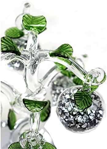 Glass Sparkle Ornament Bling Crushed Diamond Gift |Decorative Crystal Glass Apple Tree for living room home decoration | Crushed Diamond Display | Wedding Anniversary, Birthday Present, Home Decor