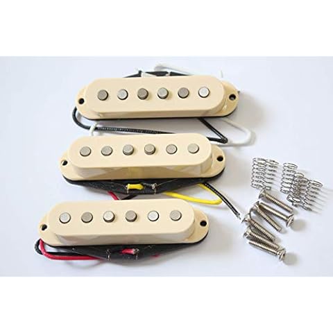 Artec Alnico 5 Single Coil Strat Pickup Set Cream Cover From Korea(SSA12-IV) Cover