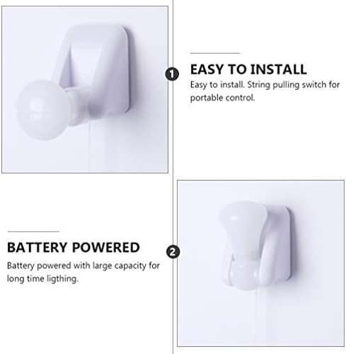 Uonlytech Pull Cord Light Portable LED Camping Light Bulb Wireless Wall Mounted Bulb Light LED Tent Light LED Emergency Lights for Camping Outdoor