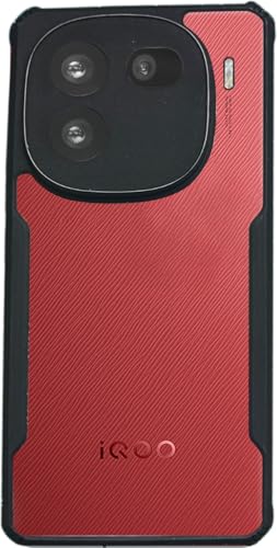 Image of AIBEX Crystal Clear Back Cover Case for IQOO 12 5G | 360 Degree Protection | Shock Proof Design | Transparent Back Cover Case (PC & TPU, Black Bumper)