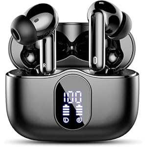 Bluetooth Kopfhörer, Kopfhörer Kabellos Bluetooth 5.3 Sport In Ear Kopfhörer mit 4 Mikrofon, 40 std Spielzeit, LED-Anzeige, ENC Lärmreduzierung, HiFi Stereo Ohrhörer für Arbeit und Studium