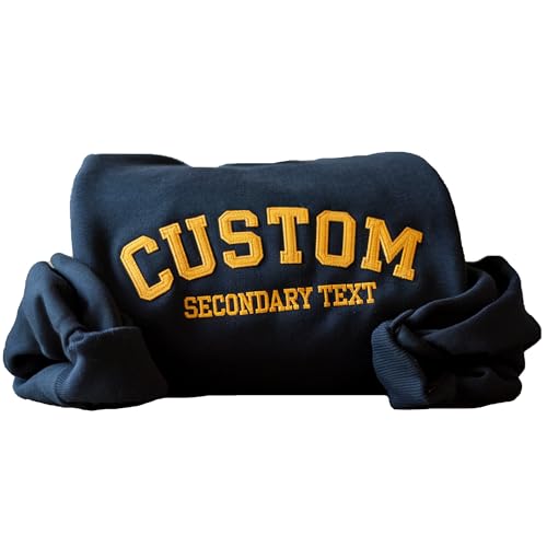 Custom Embroidered Felt Sweatshirts Design Your Own, Customized Text On Sleeve, Personalized Sweatshirts Hoodie For Everyone, Personalized Embroidery Gift, Mother, Christmas, Valentine
