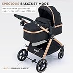 2 in 1 Baby Stroller, Convertible Bassinet Pushchair for Infants and Newborns 0-36 Months - Image 3