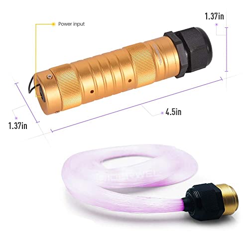 Image of CLOUDSALE Smart Bluetooth LED Fiber Optic Lights Kit for Car Use /Ceiling Star Lighting, 380 Pieces 9.8f 0.03in Optical Fiber with 7W RGBW Smart Light Engine (APP+ Remote)