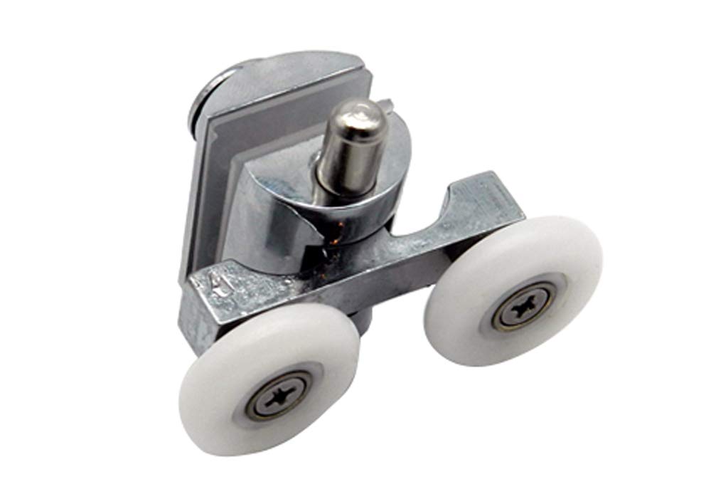 Shower Seal Uk Ltd Chrome Shower Door Wheels | 23Mm Or 25Mm | Upper Or Lower | Double Rollers | Roll031 (Lower Wheel (23Mm))