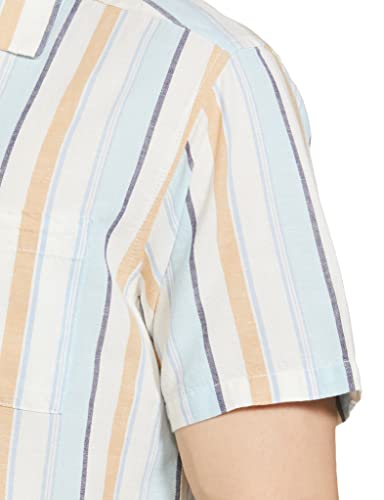 Image of max Men Cotton Striped Resort Collar Slim Fit Casual Shirt