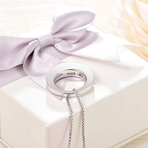 Beilin Sterling Silver Circle Of Life Eternity Memorial Urn Necklace Always With Me Cremation Jewelry Pendant Necklaces For Ashes (Silver) #TOP4
