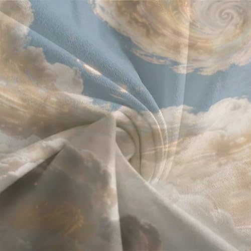 Housse de couette microfibre imprimée 3D nuages maison 135x200 - 7