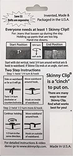 Waistband Tightener - Replace Belts For Women & Men - Hold Up Your Pants - Waist Cinch Clip - 4 Pack3