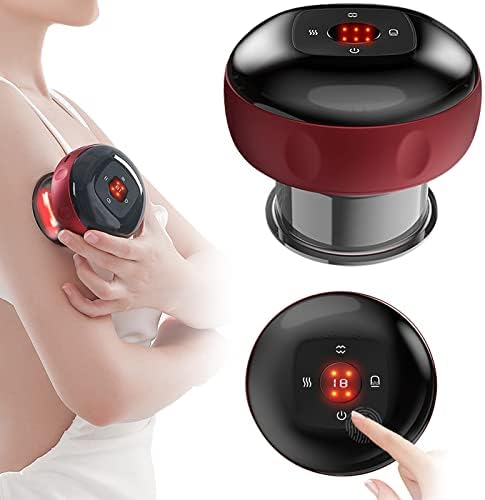 3 in 1 Electric Cupping Therapy Set, Cellulite Remover Massager, Gua Sha Massage Tool with 12 Level Temperature and Suction, Effectively Relieve Pain