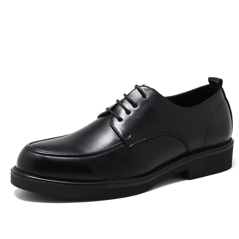 Extra Wide Dress Shoes for Men Lace-up Business Casual Loafers Patent Leather Formal Oxford Slip On Dress Shoes