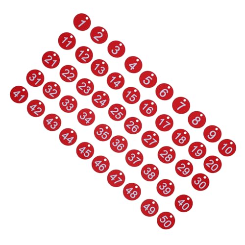 Etiquetas redondas rojas para el almacenamiento ordenado en casa y garaje