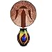 African Amaka Handmade Leather Fan - Traditional Nigerian Animal Skin Fan for Weddings and Special Occasions.