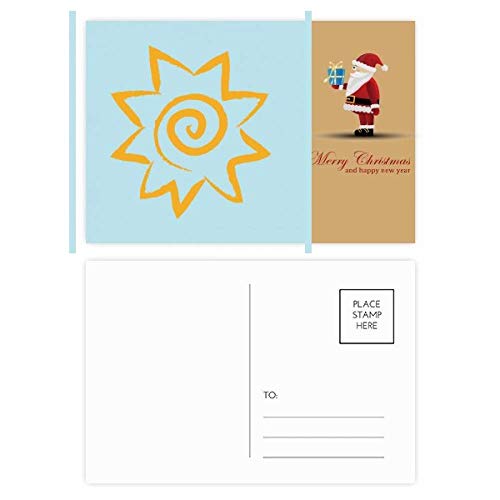 Cartes postales Sun Sunshine Père Noël jaune pour embellir vos messages de vacances d'hiver