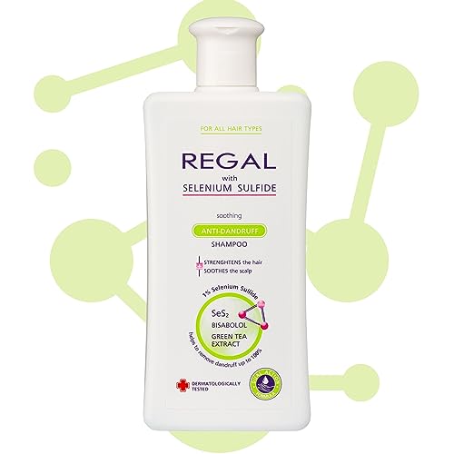 REGAL | Beruhigendes Anti-Schuppen-Shampoo für alle Haartypen | Grüner Tee | Haarstärkung | Gesundes, sauberes und glänzendes Haar | Gesundes, gepflegtes und hydratisiertes Haar | 200 ml