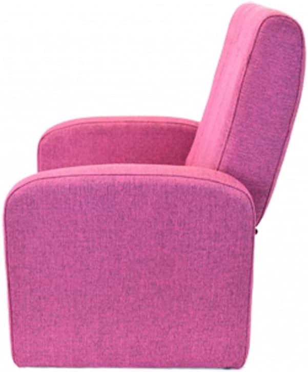 Kids Pink Comfy Upholstered Recliner Chair with Storage