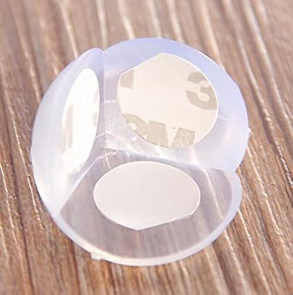JUBLYN Table Corner Guard for Furniture Kids Safety Corner Guard for Dressing Table, Bed Corner, Dining Table/Transparent Plastic Baby Safe Guard for Sharp Edges (Round)