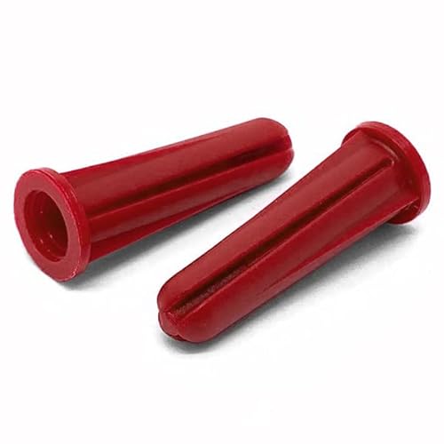 (10000 Pieces) #6#8#10 x 7/8" Conical Plastic Drywall Anchor Red