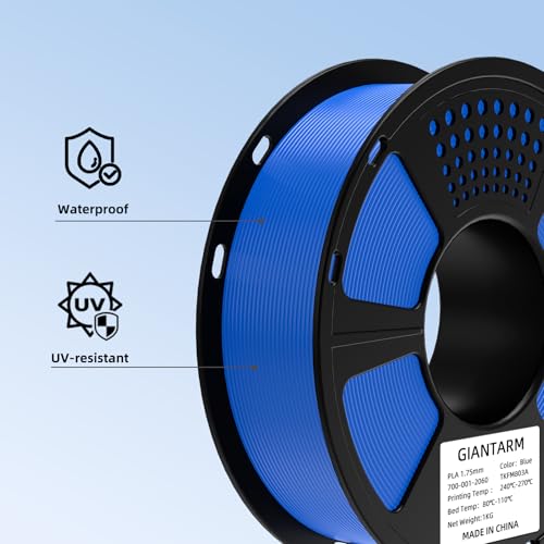 Image of GAINTARM ASA Filament 1.75mm,Premium Weather & UV Resistant Blue 3D Printer Filament,Ideal for Outdoor Functional Parts,Dimensional Accuracy + /- 0.02mm,1kg Spool (2.2lbs)