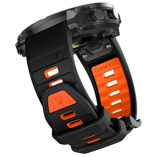 Image of OVERSTEP Compatible with Fenix 8 47mm Watch Bands, 22mm Soft Siliocne Strap for Garmin Fenix 5 /Fenix 5 Plus /Fenix 6 /Fenix 6 Pro /Fenix 7 Smartwatch
