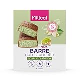 Barre Nutritionnelle | Riche en Protéines et Fibres | Faible en Sucres et Matières Grasses | Laboratoire Milical (Lot de 1, Pistache)