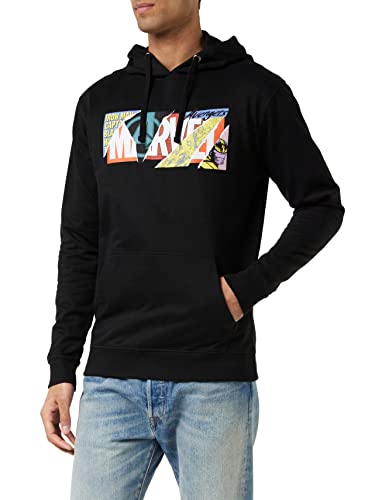 Marvel Hombre Scrapbook Logo Hoodie Sudadera con Capucha Not