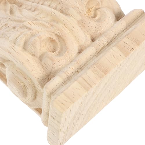 Ménsula romana de madera maciza 8x10x4 cm soporte tallado techo 4