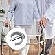 TUKEVA 4 Stück C-förmige Gehhilfen-clips, Teiliges C-förmige Krücken-halterungen, Förmige Klemmschnallen für Gehhilfen, Klemme Ersatzteile Für Mobilitätshilfen Für Seniorenm,Behinderungen (Grau)