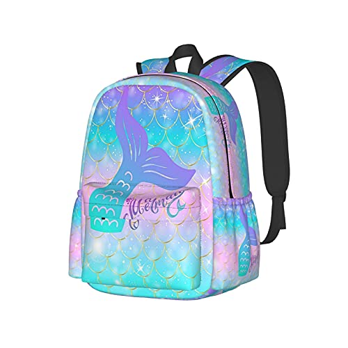 Sac à dos sirène brillante 43,2 cm pour les cours et le lycée